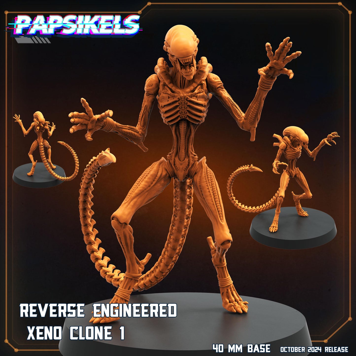 Reverse Xeno Clones - Resin Miniature - Tabletop miniature - Fantasy Miniature - 32mm - D&D Sci-fi Miniature - Papsikel
