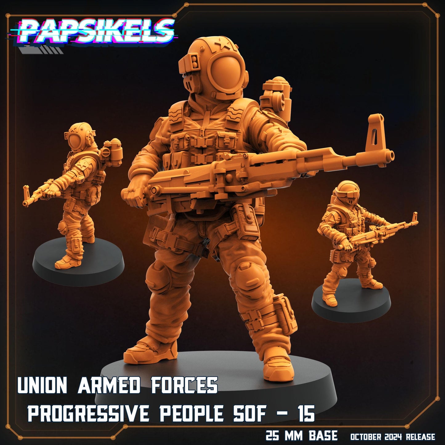 Progressive People  -  Resin Miniature - Tabletop  miniature - Fantasy Miniature - 32mm - D&D Sci-fi Miniature - Papsikel