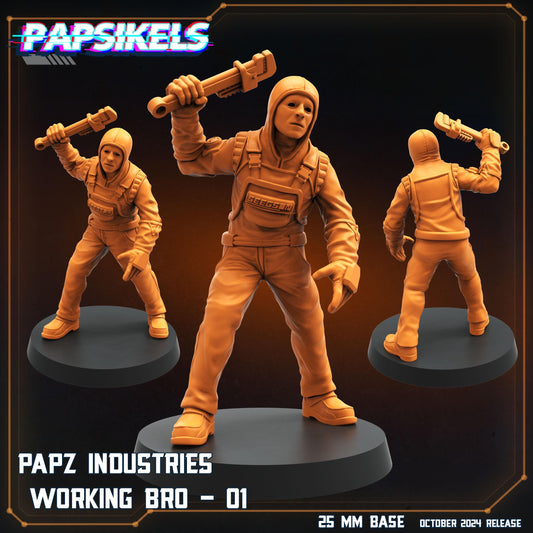 Working Bro Set 4  -  Resin Miniature - Tabletop  miniature - Fantasy Miniature - 32mm - D&D Sci-fi Miniature - Papsikel