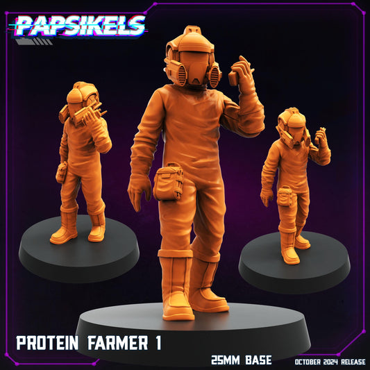 Protein Farmers - Resin Miniature - Tabletop miniature - Fantasy Miniature - 32mm - D&D Sci-fi Miniature - Papsikel
