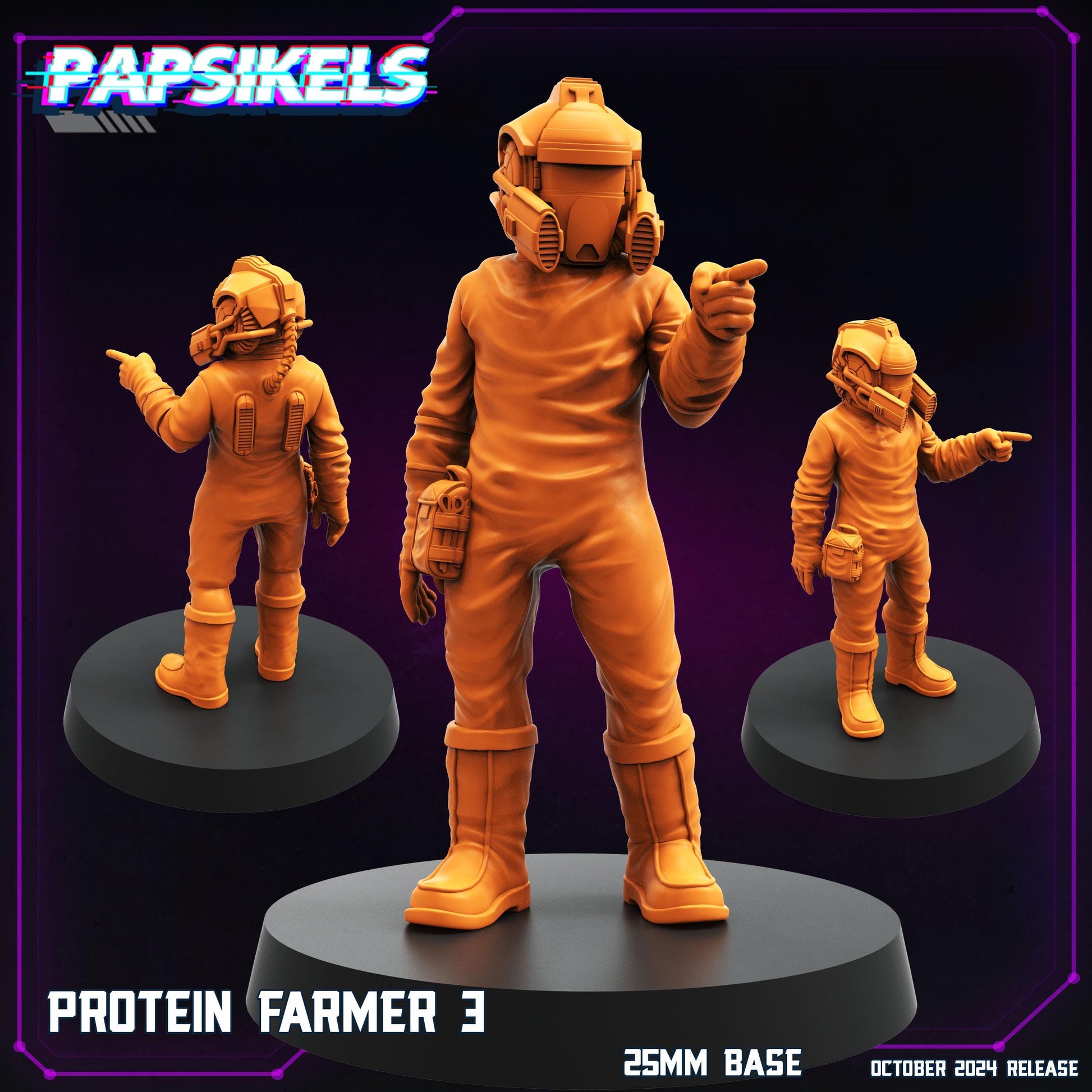 Protein Farmers - Resin Miniature - Tabletop miniature - Fantasy Miniature - 32mm - D&D Sci-fi Miniature - Papsikel