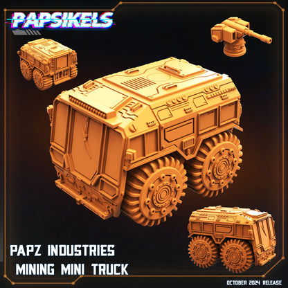 Mini truck  -  Resin Miniature - Tabletop  miniature - Fantasy Miniature - 32mm - D&D Sci-fi Miniature - Papsikel