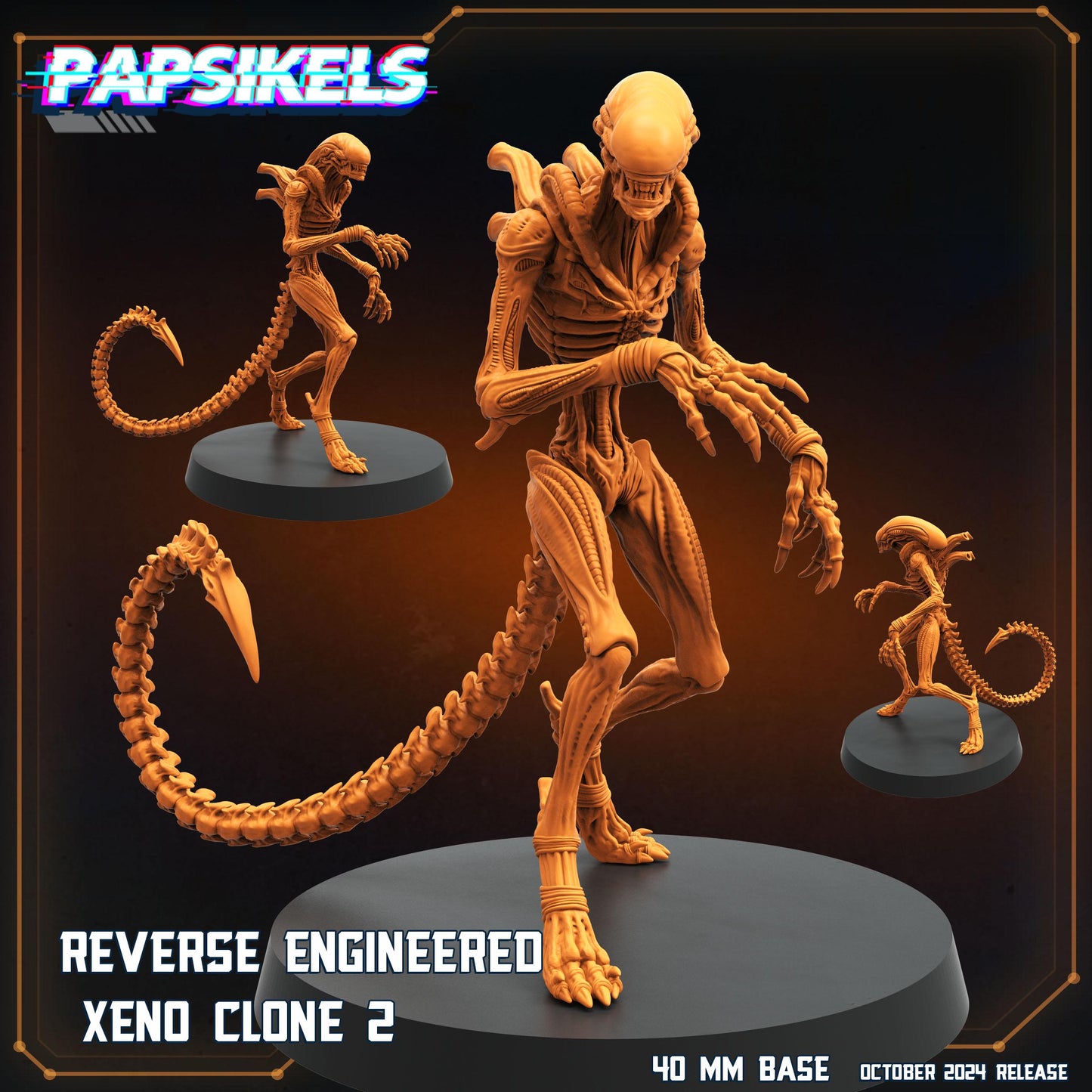 Reverse Xeno Clones - Resin Miniature - Tabletop miniature - Fantasy Miniature - 32mm - D&D Sci-fi Miniature - Papsikel