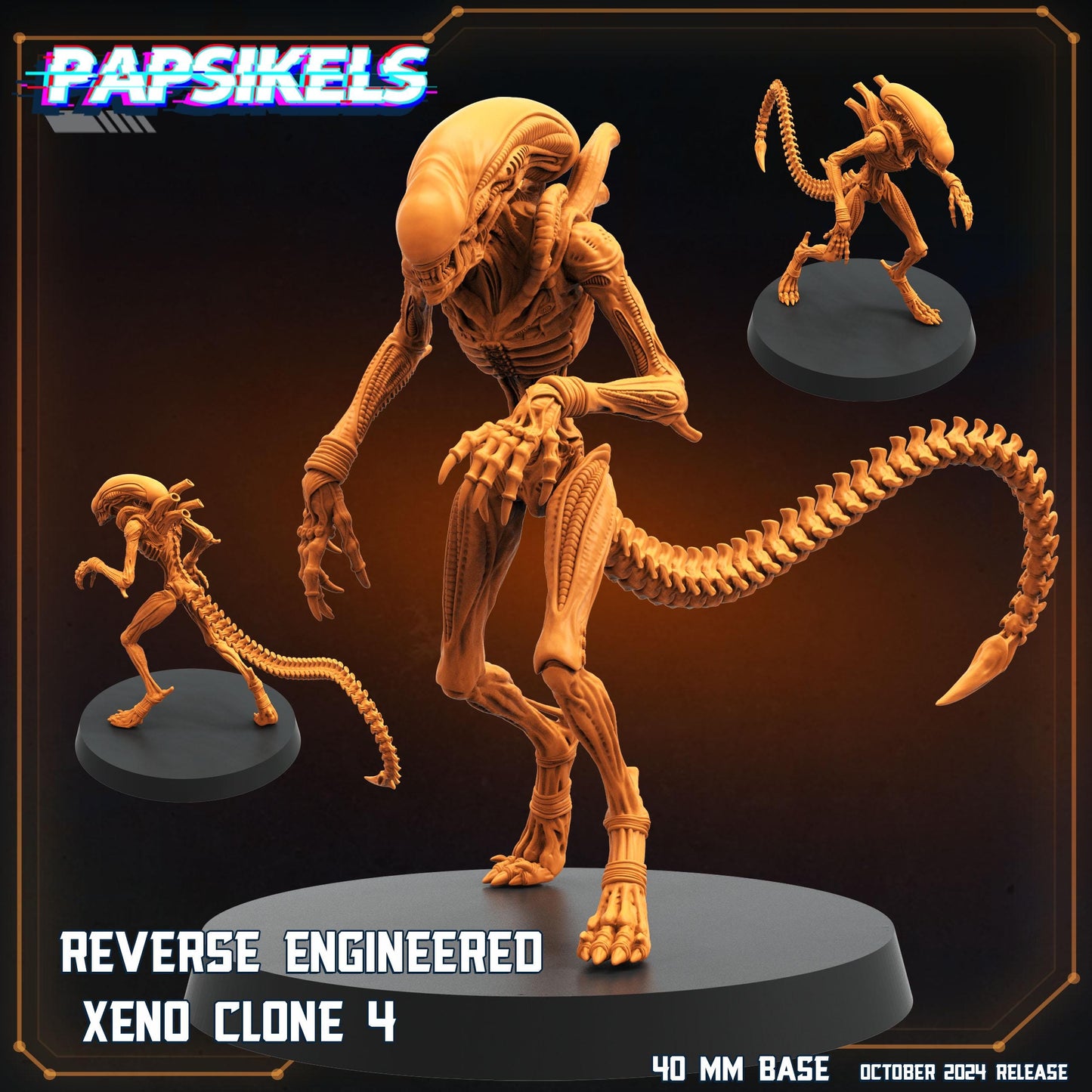 Reverse Xeno Clones  -  Resin Miniature - Tabletop  miniature - Fantasy Miniature - 32mm - D&D Sci-fi Miniature - Papsikel