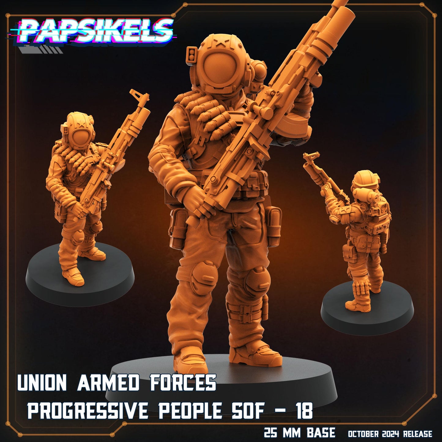 Progressive People - Resin Miniature - Tabletop miniature - Fantasy Miniature - 32mm - D&D Sci-fi Miniature - Papsikel