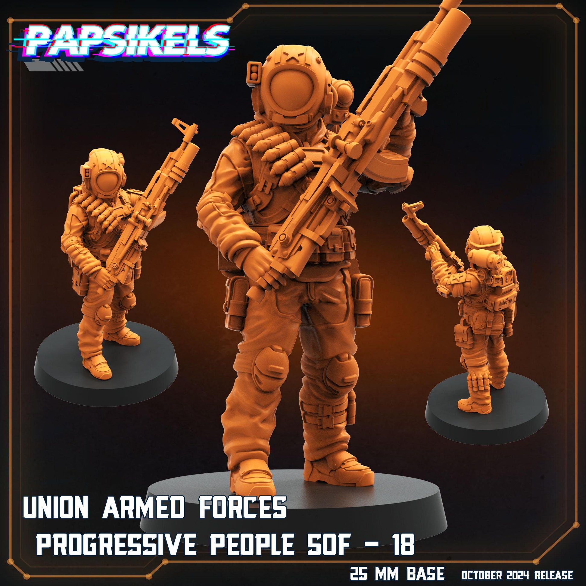 Progressive People - Resin Miniature - Tabletop miniature - Fantasy Miniature - 32mm - D&D Sci-fi Miniature - Papsikel