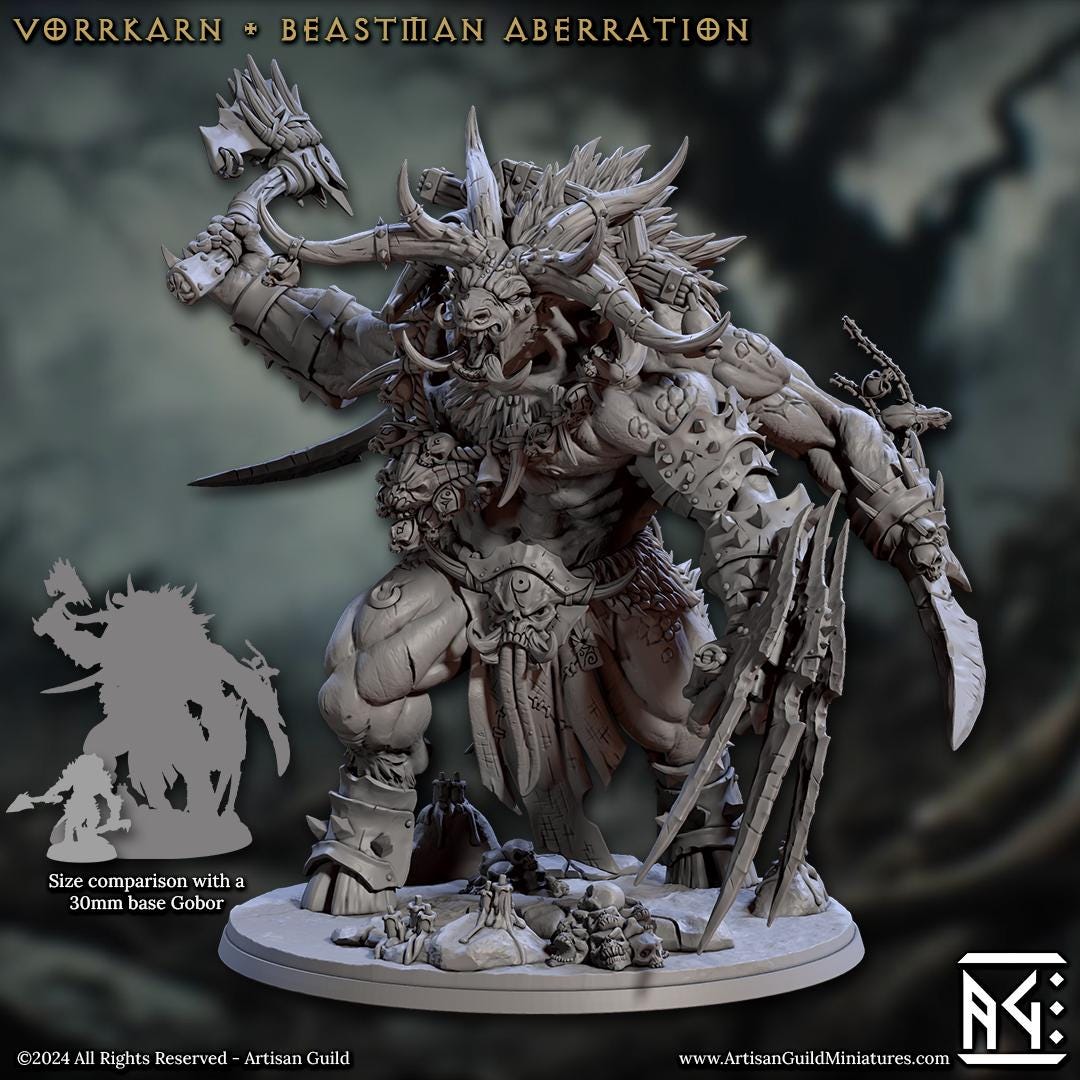 Epic Boss Varkoma - 3D Printed Miniature - Fantasy Miniature -Tabletop  Miniature - Tabletop Miniature - D&D - Artisan Guild