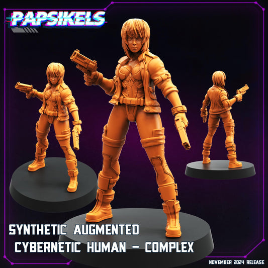 Synthetic Cybernetic Human  -  Resin Miniature - Tabletop  miniature - Fantasy Miniature - 32mm - D&D -  Sci-fi Miniature - Papsikel