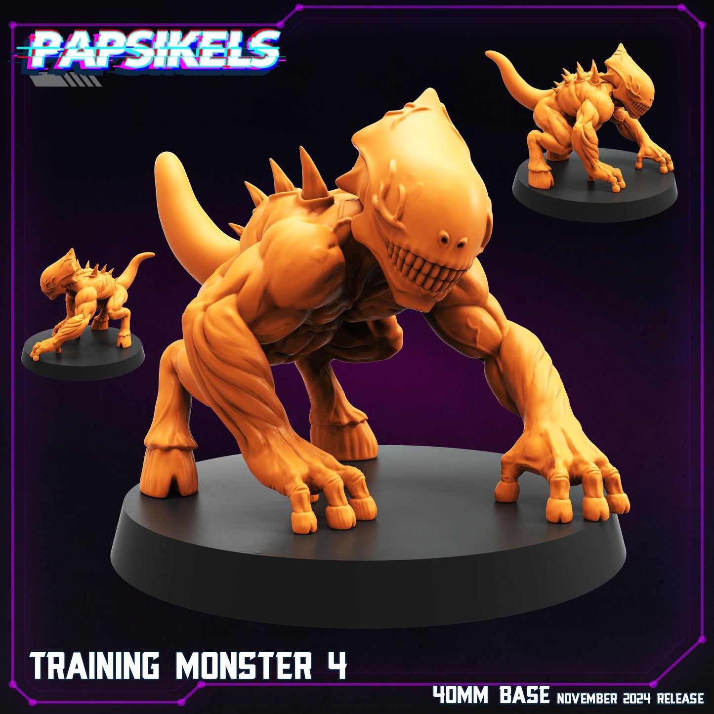 Training Monsters  -  Resin Miniature - Tabletop  miniature - Fantasy Miniature - 32mm - D&D -  Sci-fi Miniature - Papsikel