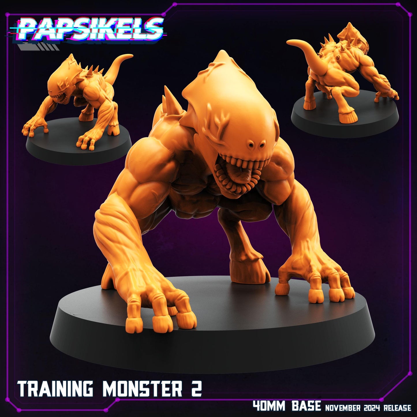 Training Monsters  -  Resin Miniature - Tabletop  miniature - Fantasy Miniature - 32mm - D&D -  Sci-fi Miniature - Papsikel