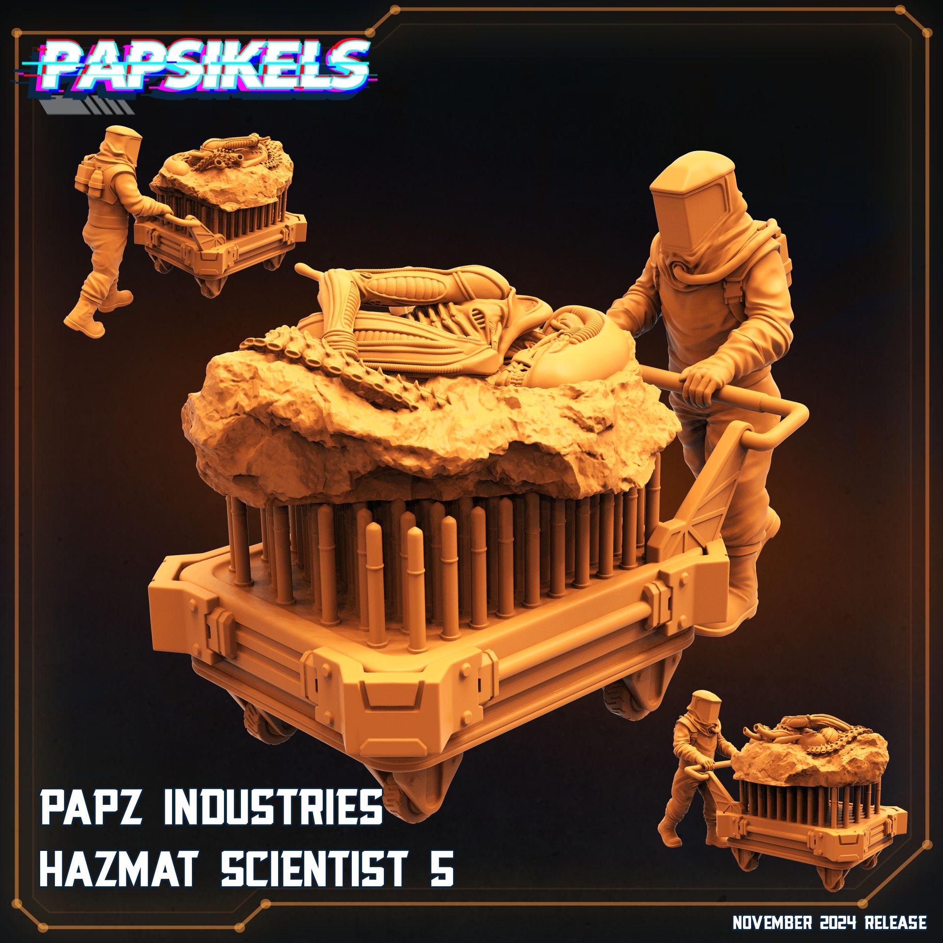 Hazmat Scientists - Resin Miniature - Tabletop miniature - Fantasy Miniature - 32mm - D&D - Sci-fi Miniature - Papsikel