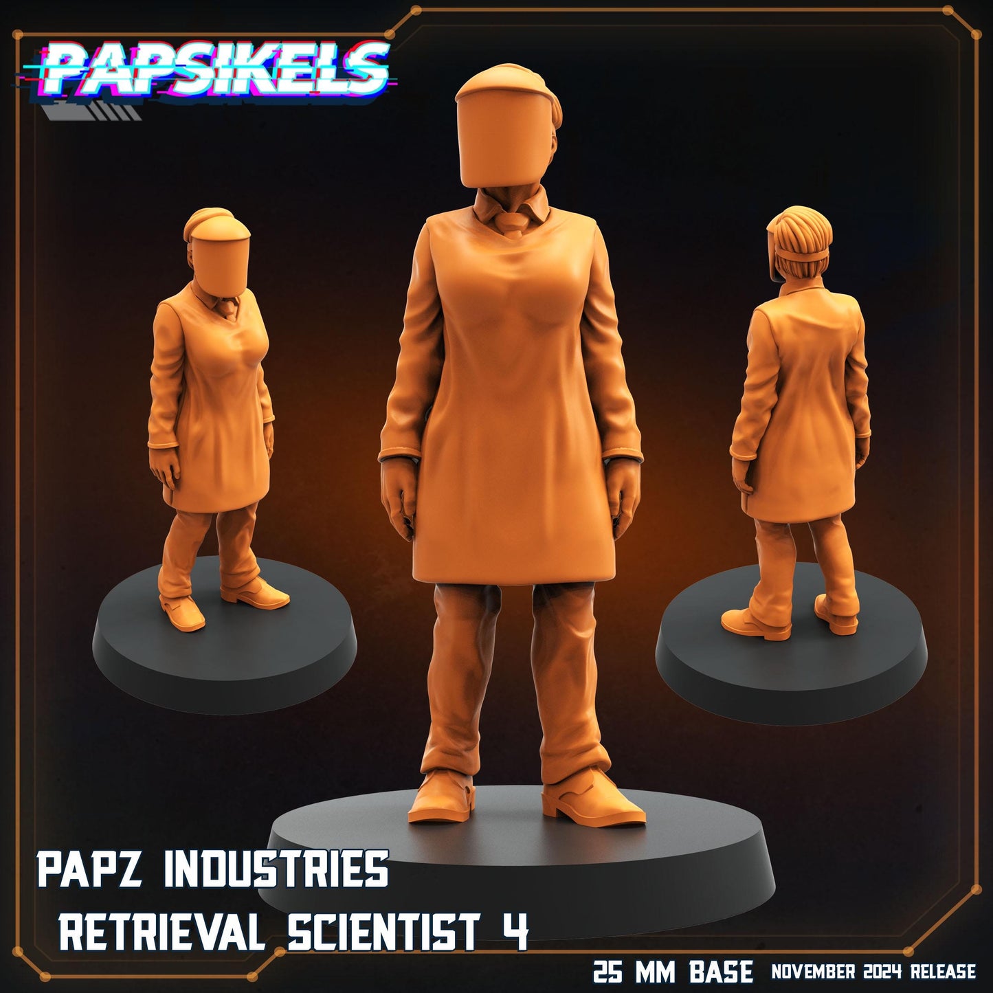 Retrieval Scientists - Resin Miniature - Tabletop miniature - Fantasy Miniature - 32mm - D&D - Sci-fi Miniature - Papsikel