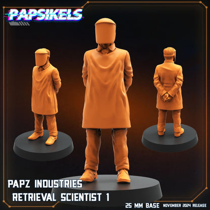 Retrieval Scientists  -  Resin Miniature - Tabletop  miniature - Fantasy Miniature - 32mm - D&D -  Sci-fi Miniature - Papsikel