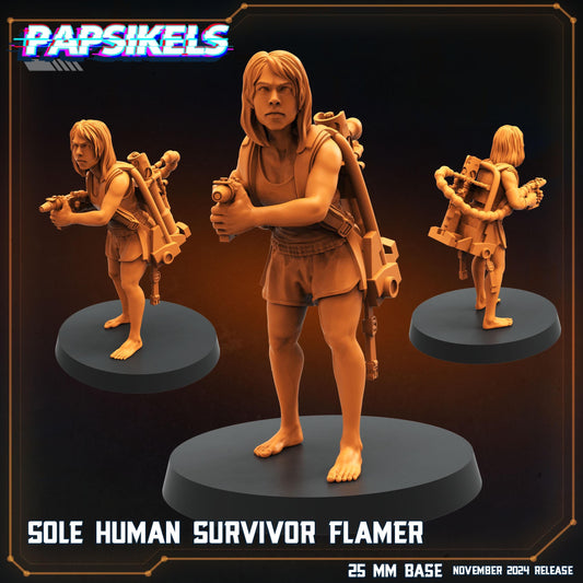 Sole Human Survivor - Resin Miniature - Tabletop miniature - Fantasy Miniature - 32mm - D&D - Sci-fi Miniature - Papsikel