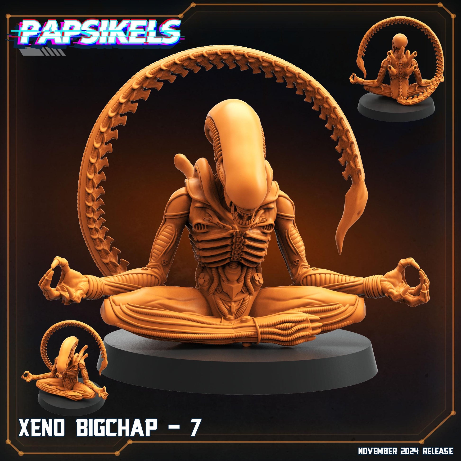 Xeno Bigchap - Resin Miniature - Tabletop miniature - Fantasy Miniature - 32mm - D&D - Sci-fi Miniature - Papsikel