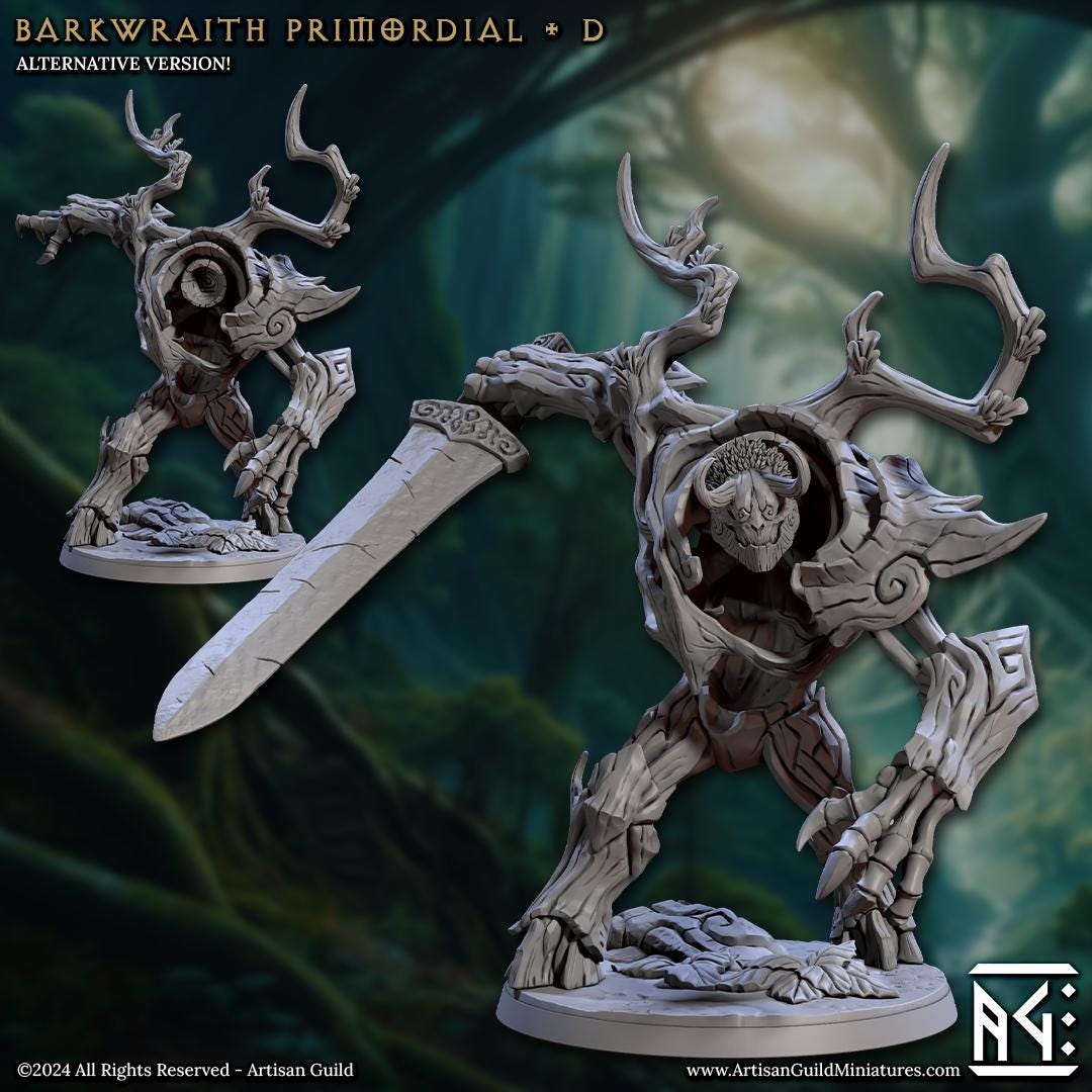 Primordial - 3D Printed Miniature - Fantasy Miniature -Tabletop Miniature - Tabletop Miniature - D&D - Artisan Guild DnD