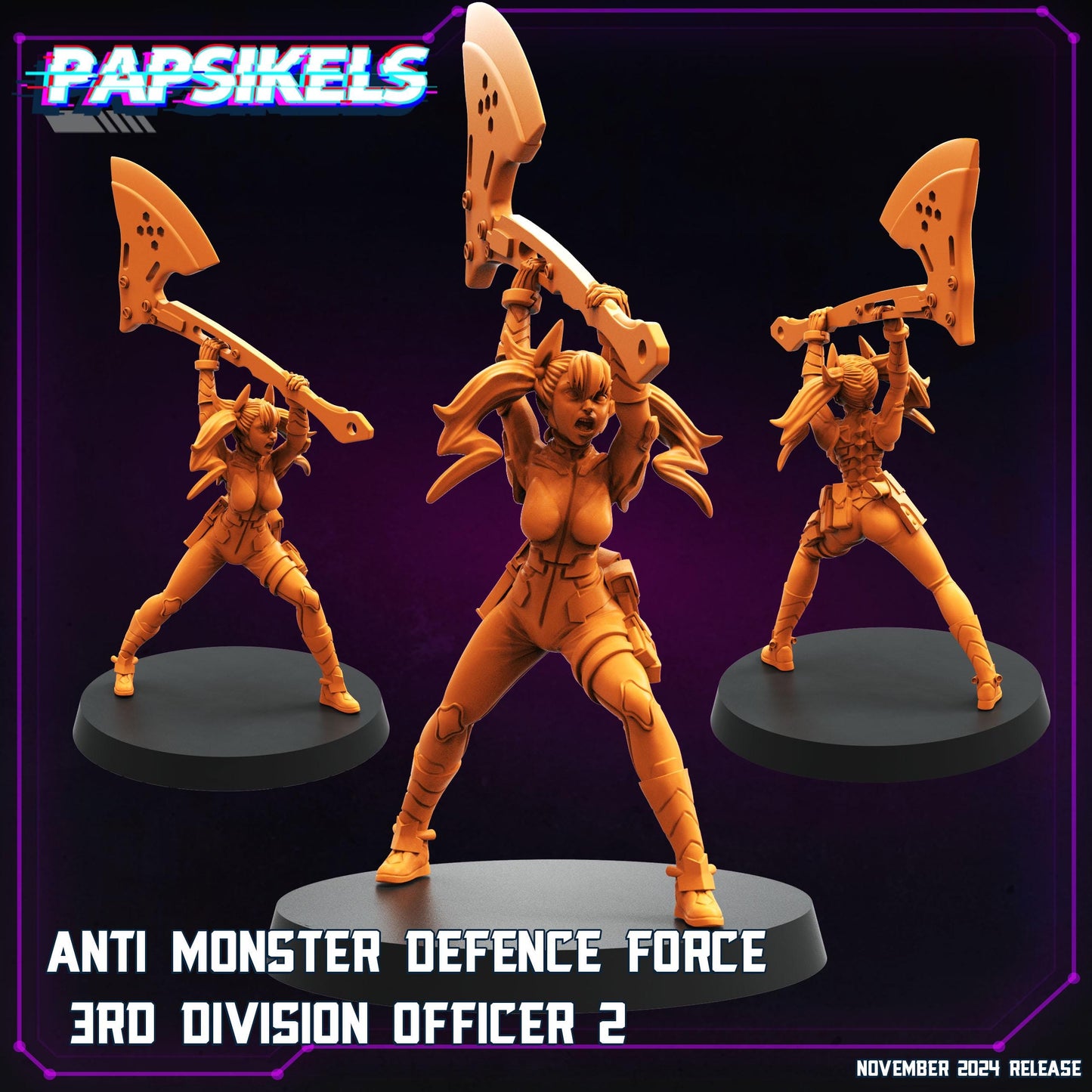 Anti Monster Replicant  -  Resin Miniature - Tabletop  miniature - Fantasy Miniature - 32mm - D&D -  Sci-fi Miniature - Papsikel