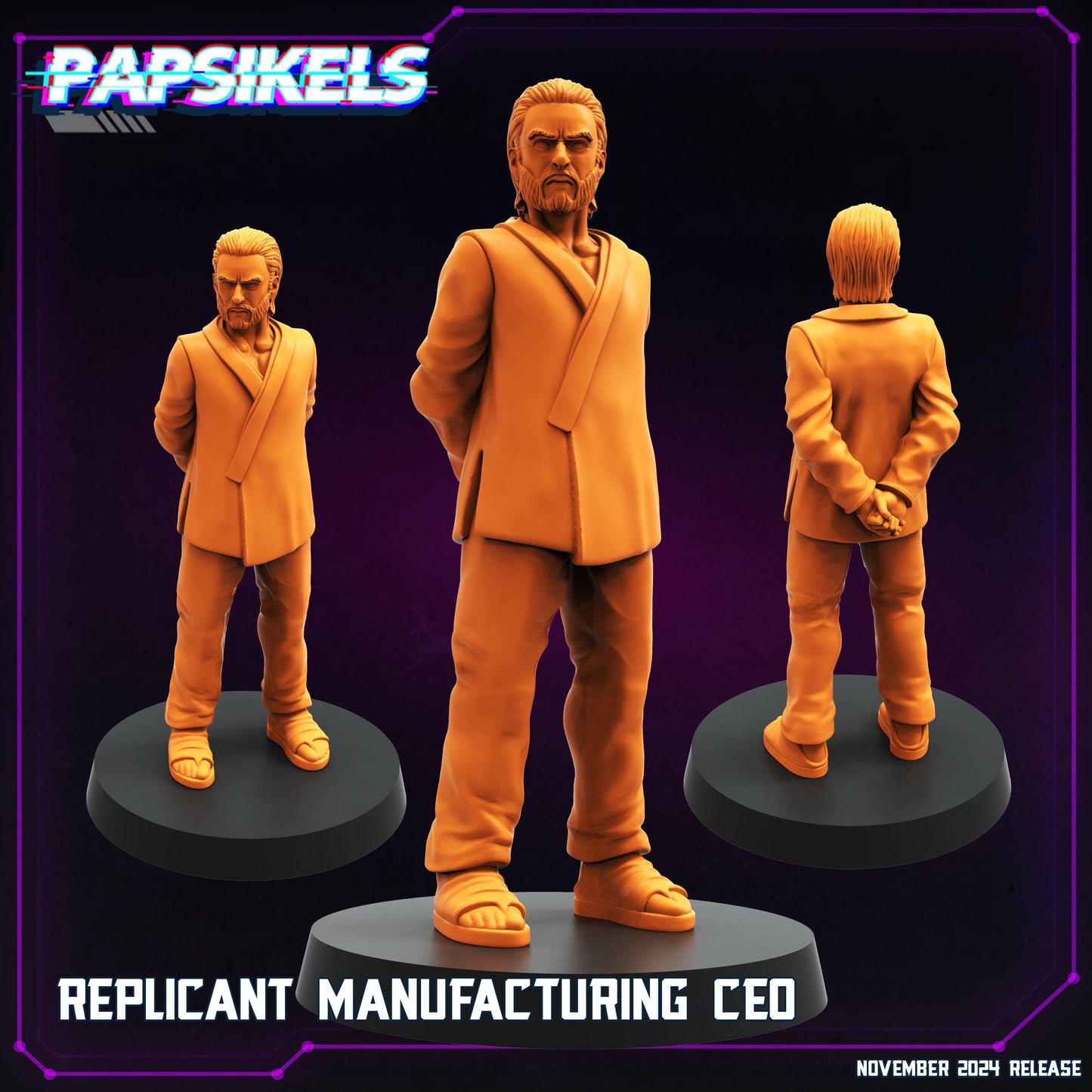 Replicant CEO - Resin Miniature - Tabletop miniature - Fantasy Miniature - 32mm - D&D - Sci-fi Miniature - Papsikel