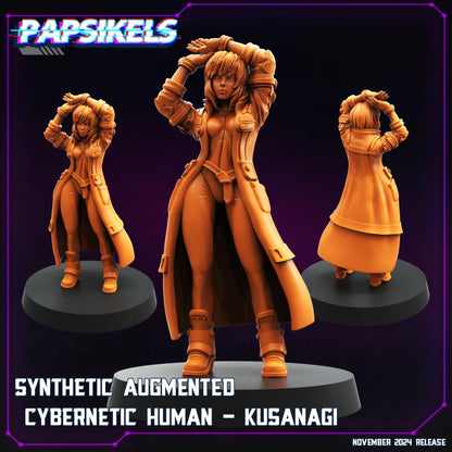 Synthetic Cybernetic Human - Resin Miniature - Tabletop miniature - Fantasy Miniature - 32mm - D&D - Sci-fi Miniature - Papsikel