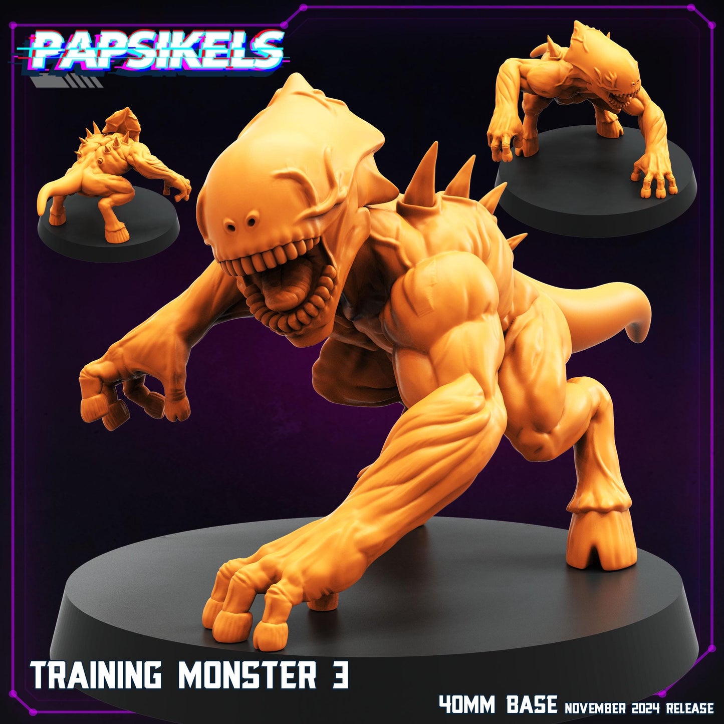 Training Monsters  -  Resin Miniature - Tabletop  miniature - Fantasy Miniature - 32mm - D&D -  Sci-fi Miniature - Papsikel