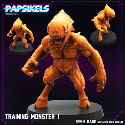 Training Monsters - Resin Miniature - Tabletop miniature - Fantasy Miniature - 32mm - D&D - Sci-fi Miniature - Papsikel