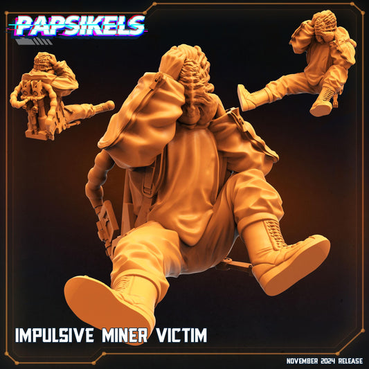 Impulsive Miner Victim - Resin Miniature - Tabletop miniature - Fantasy Miniature - 32mm - D&D - Sci-fi Miniature - Papsikel