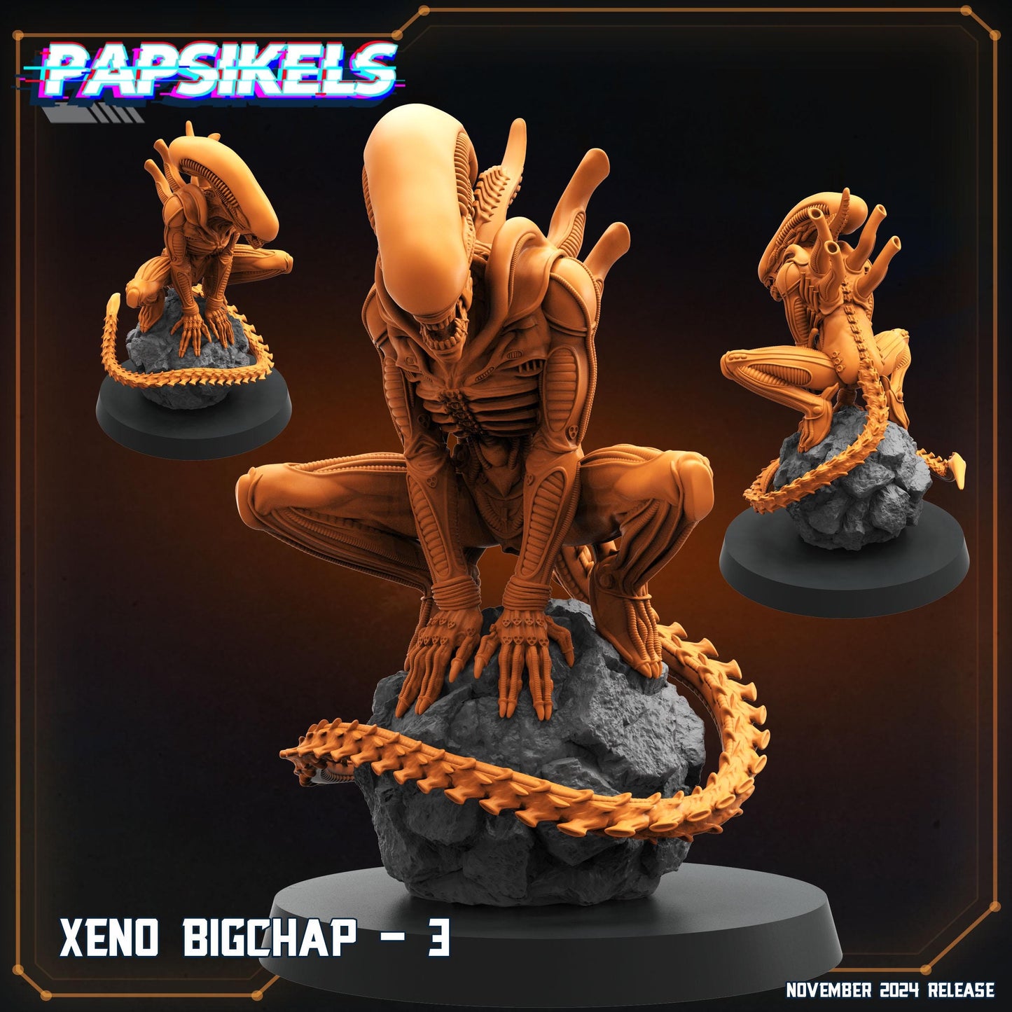 Xeno Bigchap - Resin Miniature - Tabletop miniature - Fantasy Miniature - 32mm - D&D - Sci-fi Miniature - Papsikel