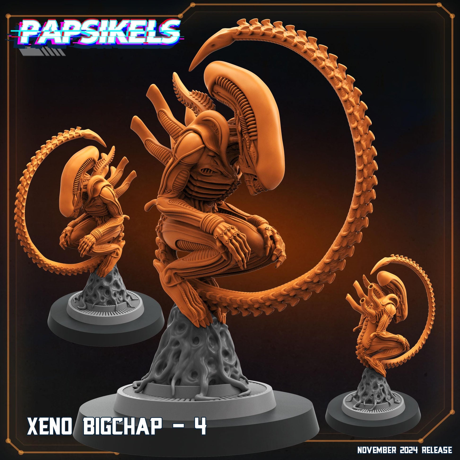 Xeno Bigchap - Resin Miniature - Tabletop miniature - Fantasy Miniature - 32mm - D&D - Sci-fi Miniature - Papsikel