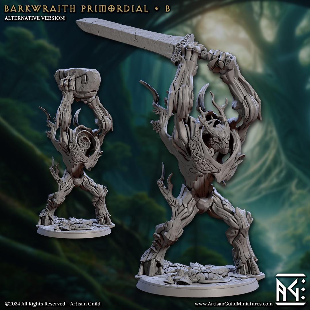 Primordial - 3D Printed Miniature - Fantasy Miniature -Tabletop Miniature - Tabletop Miniature - D&D - Artisan Guild DnD