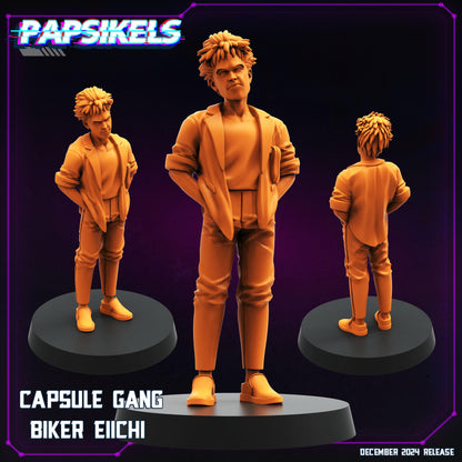 Gang Bikers -  Resin Miniature - Tabletop  miniature - Fantasy Miniature - 32mm - D&D -  Sci-fi Miniature- Papsikel