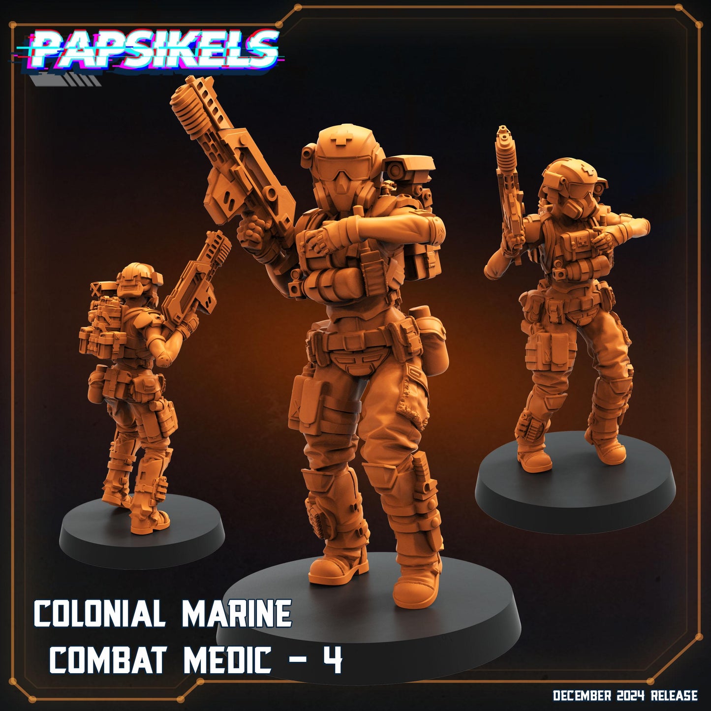 Colonial Marine Medic Team-  Resin Miniature - Tabletop  miniature - Fantasy Miniature - 32mm - D&D -  Sci-fi Miniature- Papsikel
