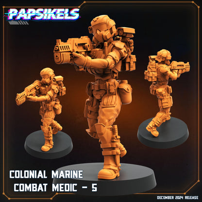 Colonial Marine Medic Team-  Resin Miniature - Tabletop  miniature - Fantasy Miniature - 32mm - D&D -  Sci-fi Miniature- Papsikel