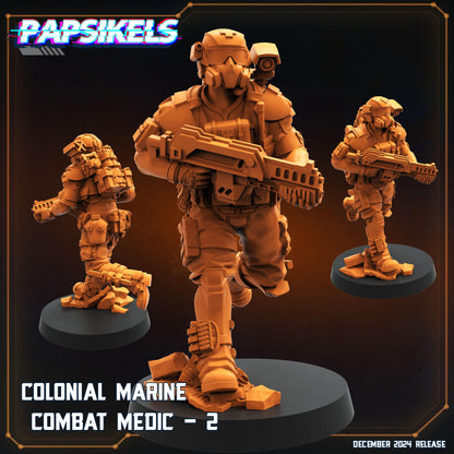 Colonial Marine Medic Team-  Resin Miniature - Tabletop  miniature - Fantasy Miniature - 32mm - D&D -  Sci-fi Miniature- Papsikel