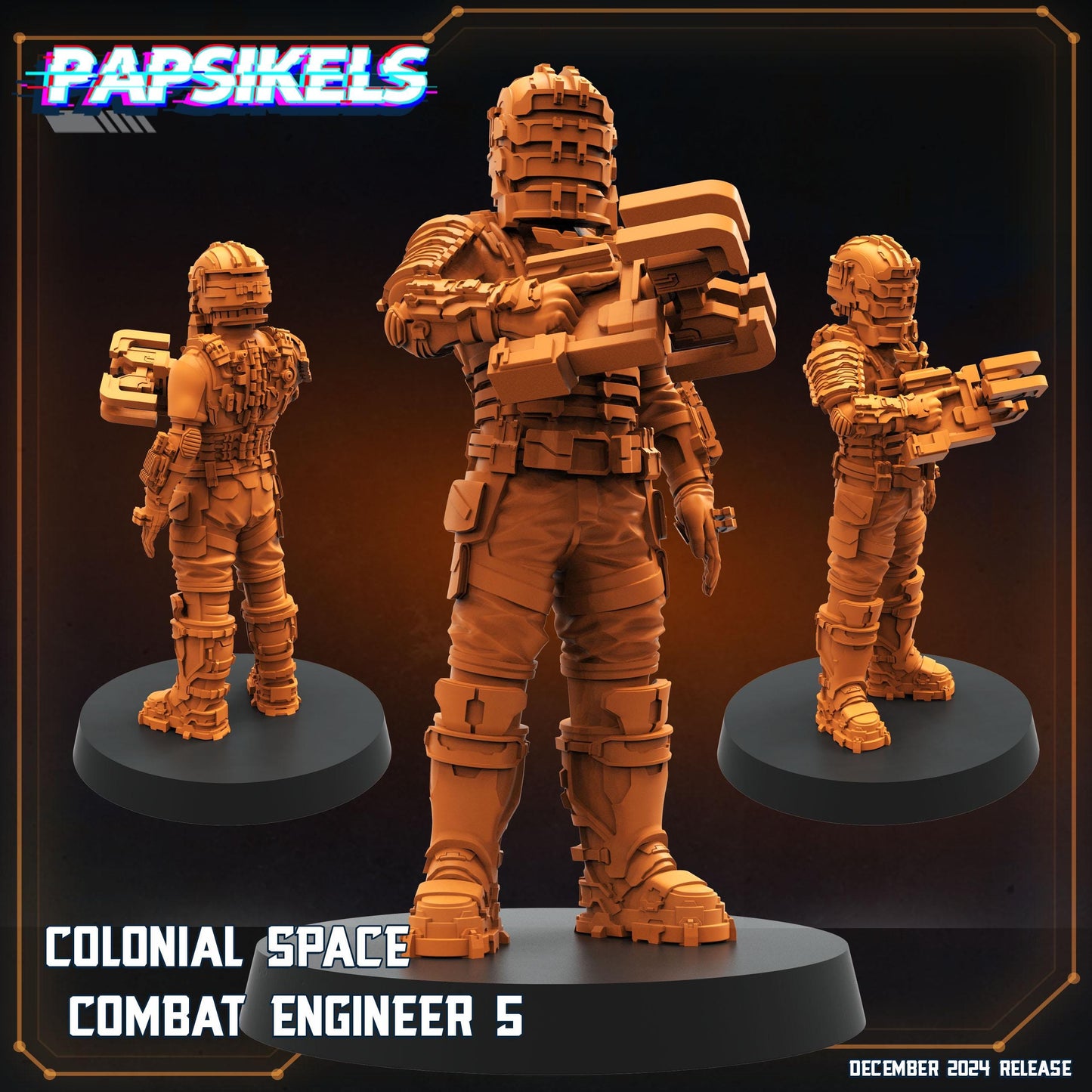 Colonial Space Combat Engineer -  Resin Miniature - Tabletop  miniature - Fantasy Miniature - 32mm - D&D -  Sci-fi Miniature- Papsikel