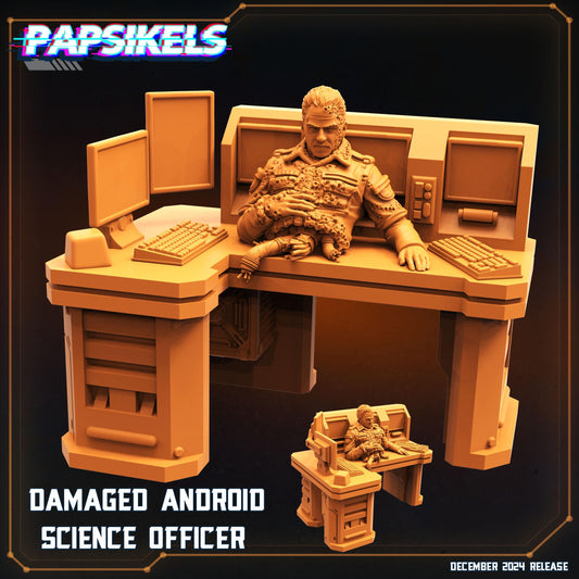 Damaged science Officer -  Resin Miniature - Tabletop  miniature - Fantasy Miniature - 32mm - D&D -  Sci-fi Miniature- Papsikel