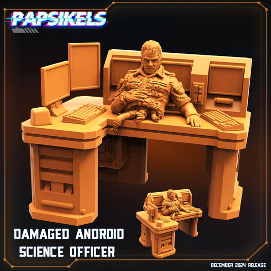 Damaged science Officer - Resin Miniature - Tabletop miniature - Fantasy Miniature - 32mm - D&D - Sci-fi Miniature- Papsikel