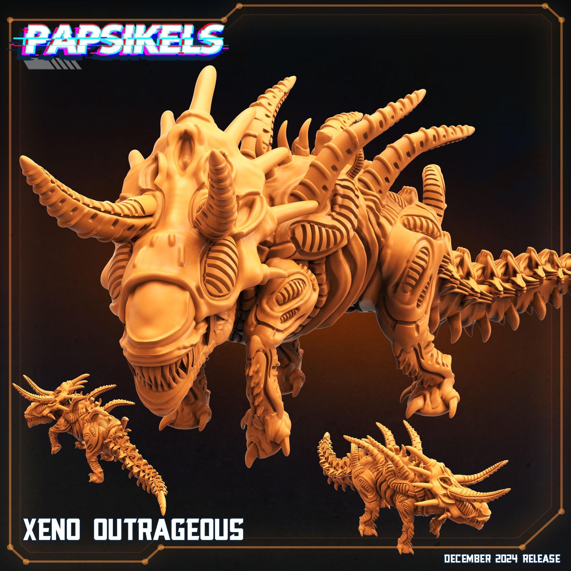 Xeno Outrageous - Resin Miniature - Tabletop miniature - Fantasy Miniature - 32mm - D&D - Sci-fi Miniature- Papsikel