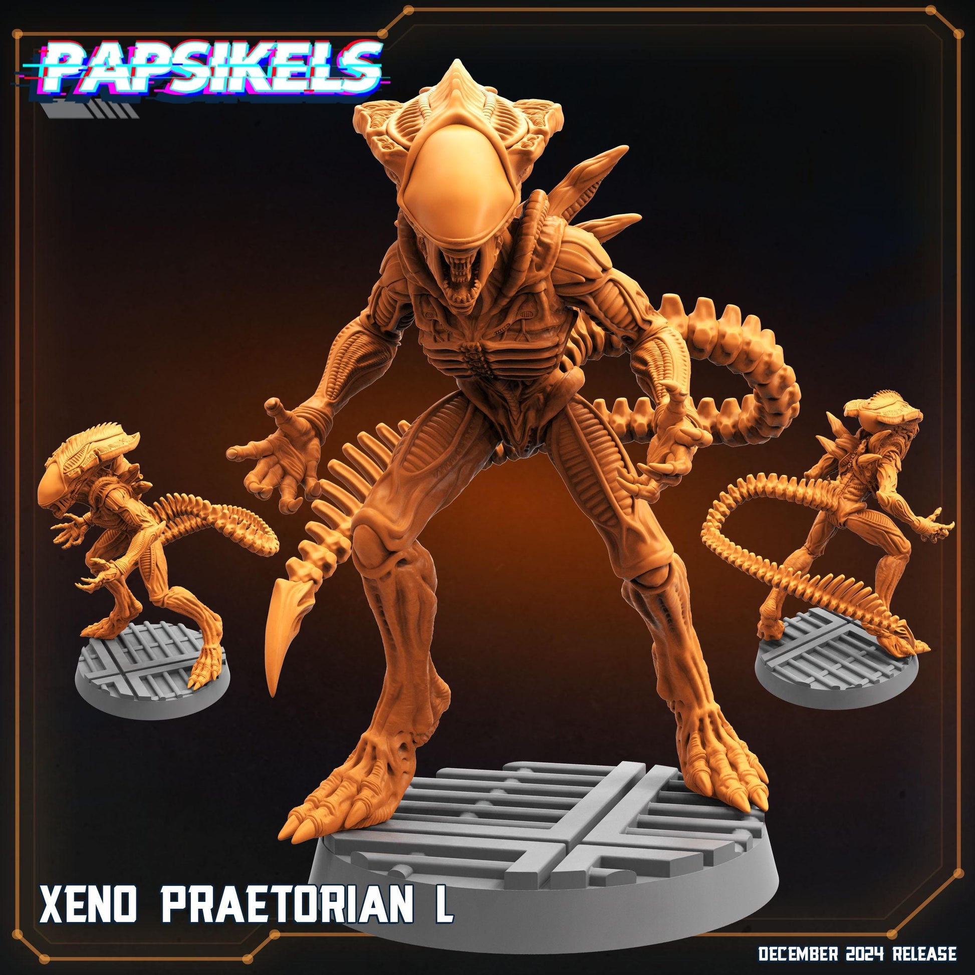 Xeno Pretorians 2 - Resin Miniature - Tabletop miniature - Fantasy Miniature - 32mm - D&D - Sci-fi Miniature- Papsikel