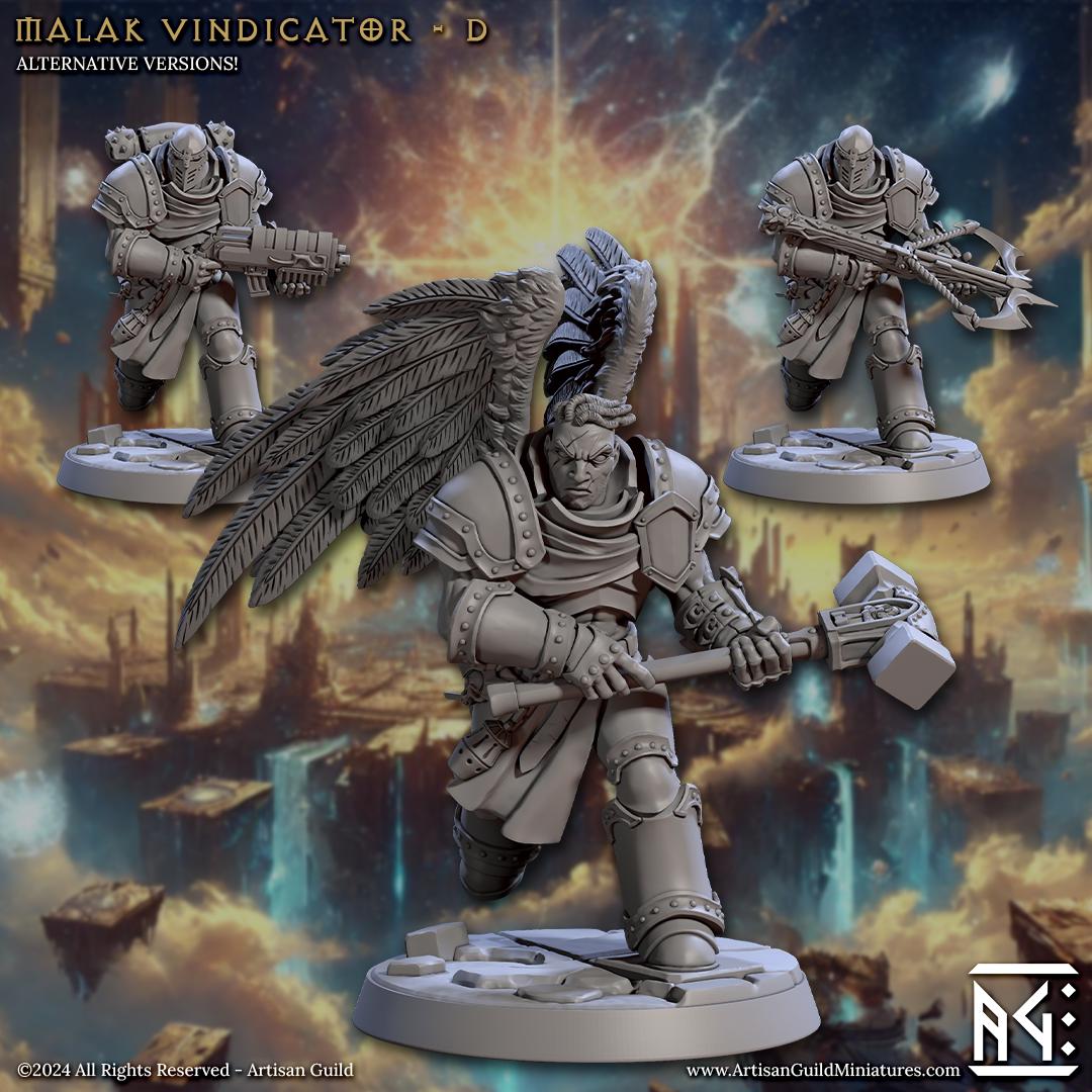 Malak Vendicators - 3D Printed Miniature - Fantasy Miniature -Tabletop Miniature - Tabletop Miniature - D&D - Artisan Guild DnD