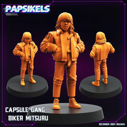 Gang Bikers - Resin Miniature - Tabletop miniature - Fantasy Miniature - 32mm - D&D - Sci-fi Miniature- Papsikel