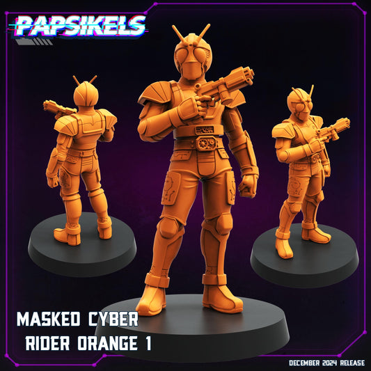 Masked Cyber riders - Resin Miniature - Tabletop miniature - Fantasy Miniature - 32mm - D&D - Sci-fi Miniature- Papsikel