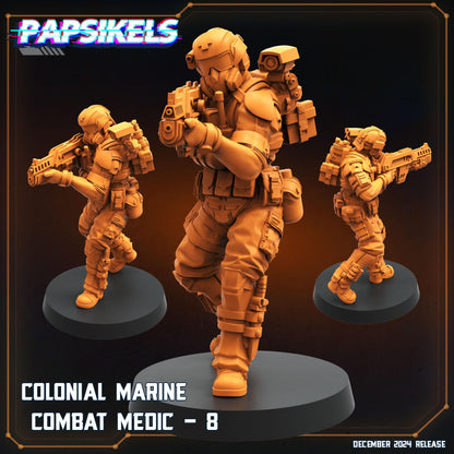 Colonial Marine Medic Team- Resin Miniature - Tabletop miniature - Fantasy Miniature - 32mm - D&D - Sci-fi Miniature- Papsikel