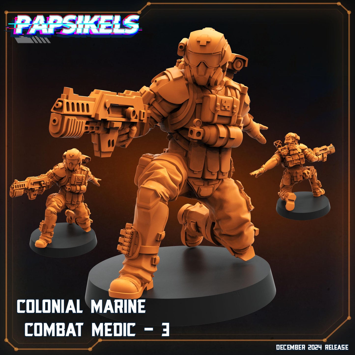 Colonial Marine Medic Team-  Resin Miniature - Tabletop  miniature - Fantasy Miniature - 32mm - D&D -  Sci-fi Miniature- Papsikel