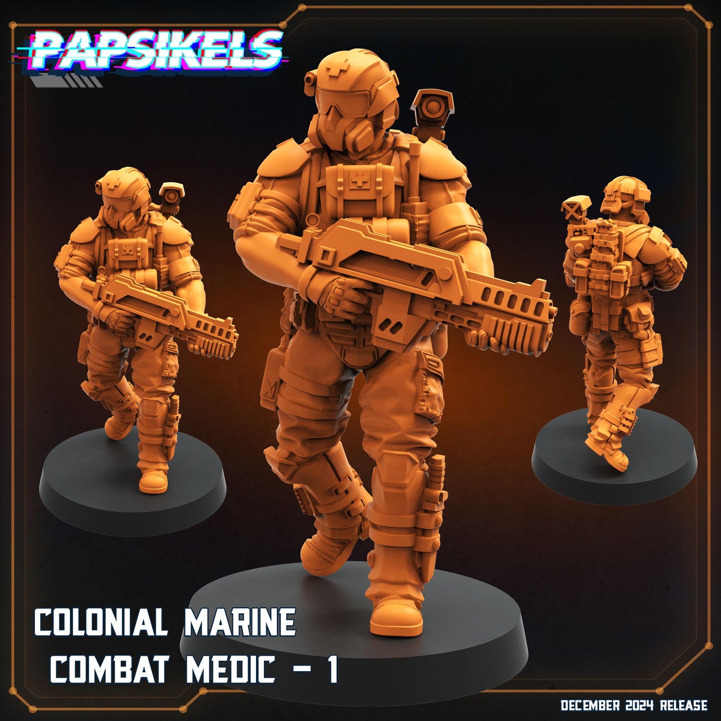 Colonial Marine Medic Team-  Resin Miniature - Tabletop  miniature - Fantasy Miniature - 32mm - D&D -  Sci-fi Miniature- Papsikel