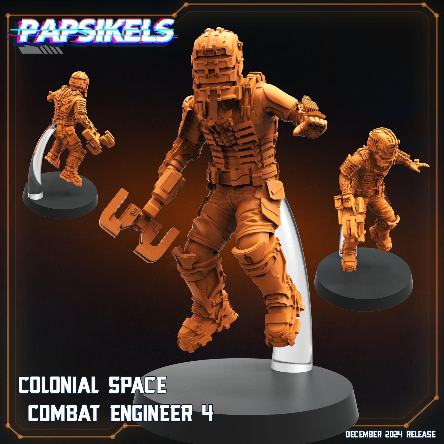 Colonial Space Combat Engineer -  Resin Miniature - Tabletop  miniature - Fantasy Miniature - 32mm - D&D -  Sci-fi Miniature- Papsikel