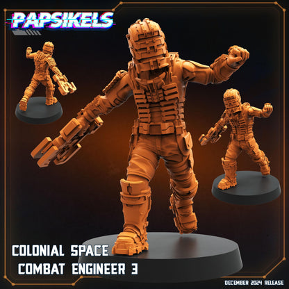 Colonial Space Combat Engineer -  Resin Miniature - Tabletop  miniature - Fantasy Miniature - 32mm - D&D -  Sci-fi Miniature- Papsikel