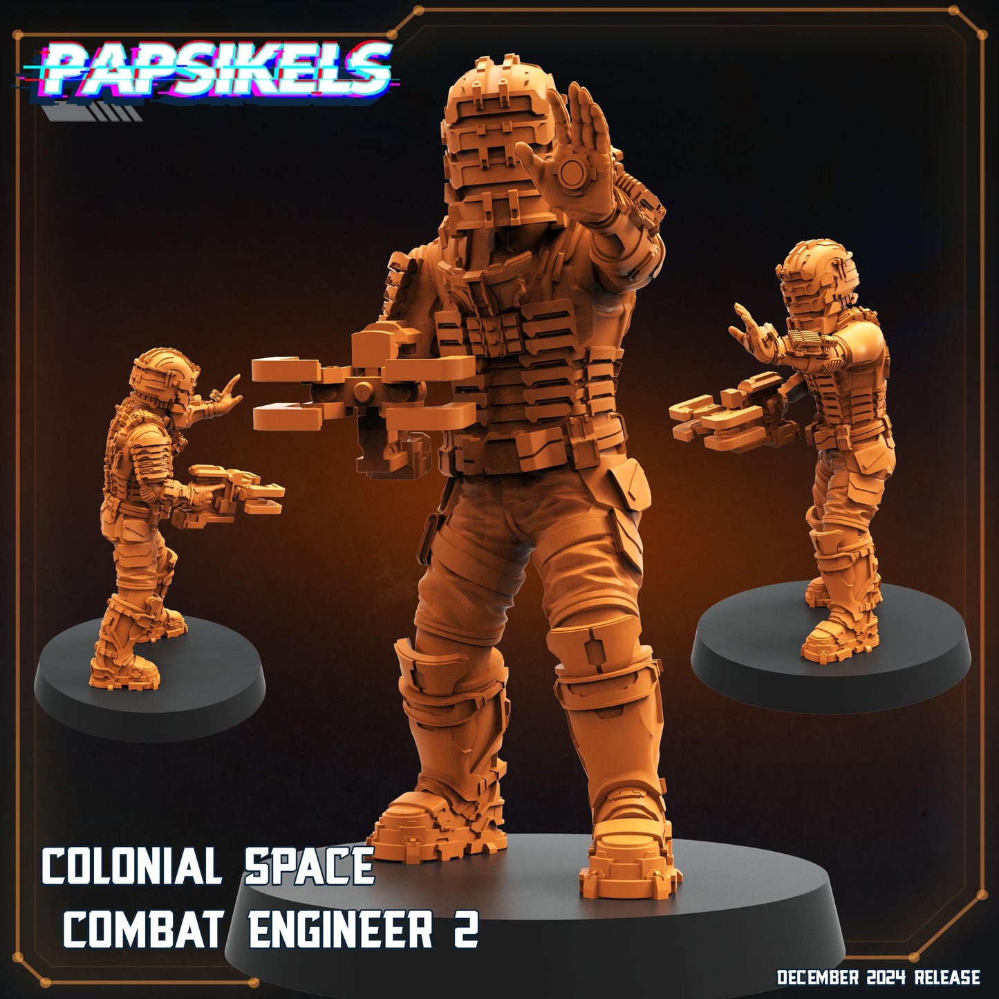 Colonial Space Combat Engineer -  Resin Miniature - Tabletop  miniature - Fantasy Miniature - 32mm - D&D -  Sci-fi Miniature- Papsikel