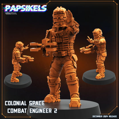 Colonial Space Combat Engineer -  Resin Miniature - Tabletop  miniature - Fantasy Miniature - 32mm - D&D -  Sci-fi Miniature- Papsikel