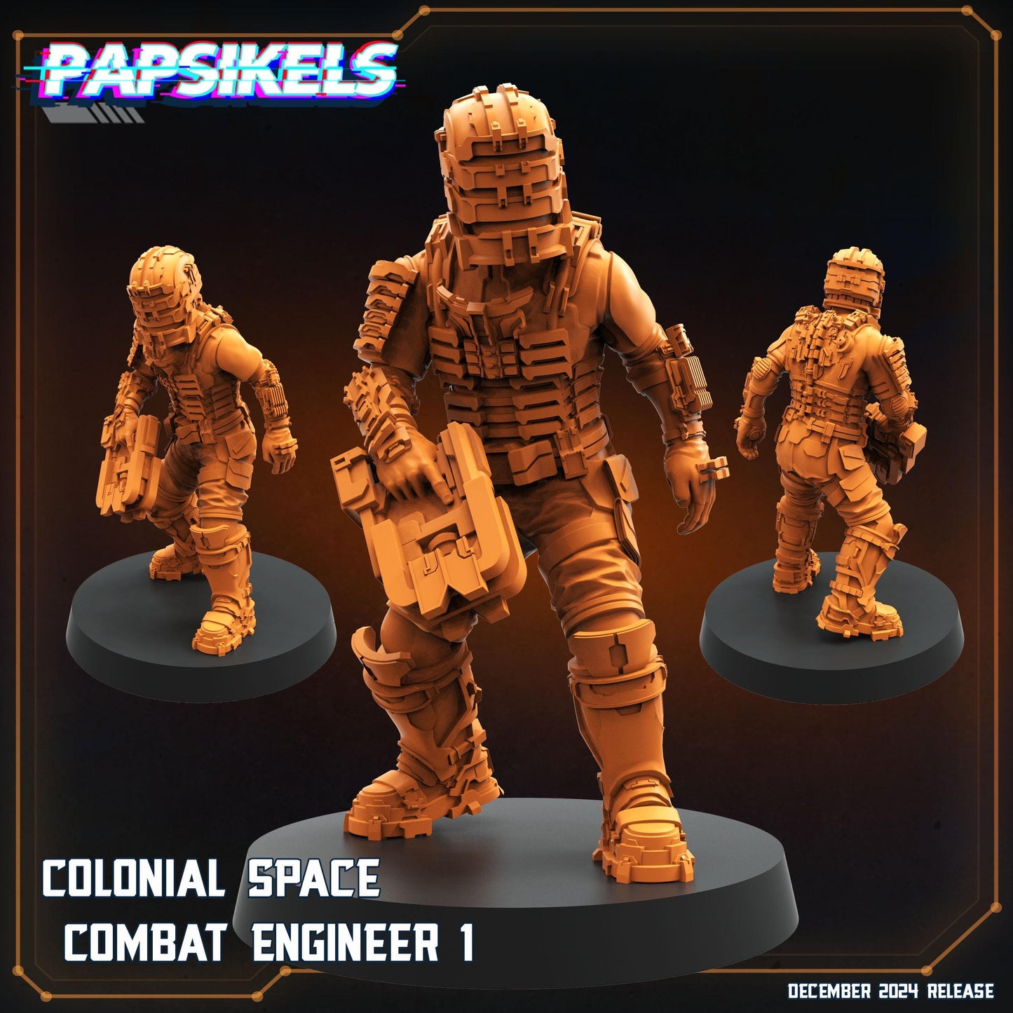Colonial Space Combat Engineer -  Resin Miniature - Tabletop  miniature - Fantasy Miniature - 32mm - D&D -  Sci-fi Miniature- Papsikel