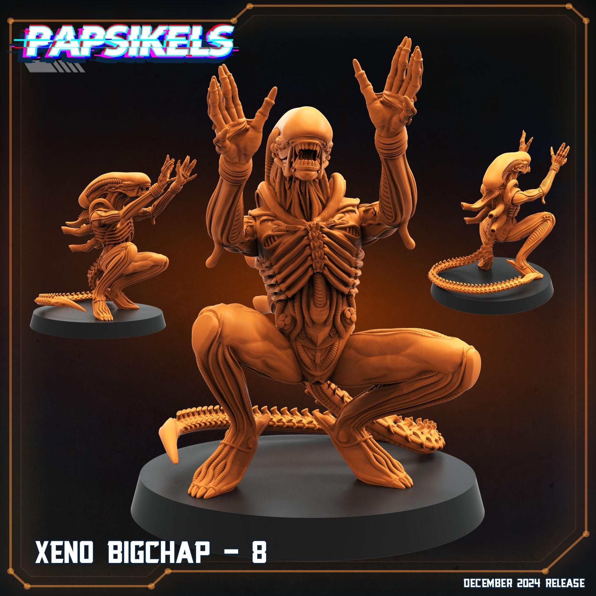 Xeno Big chap 8 - Resin Miniature - Tabletop miniature - Fantasy Miniature - 32mm - D&D - Sci-fi Miniature- Papsikel